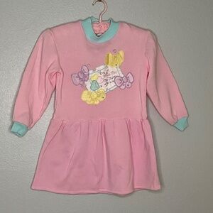 Bon  Jour Sweatshirt Kids Girls Pink Jewellery Box Sweater Dress Size 6X